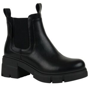 Gc Shoes Women's William Pull Tab Lug Sole Chelsea Booties - Black